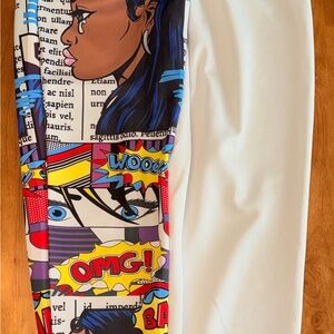 Encrypted nyc comic strip print front and back unisex jogger xl